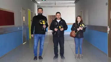 Fatma Nur öğretmenin anısına 650 meslektaşına çiçek dağıttılar