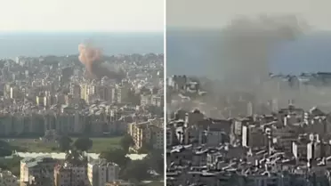 İsrail Beyrut'u yine vurdu, şehirden dumanlar yükseliyor
