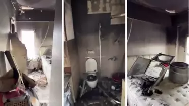 İstanbul'da kurutma makinesi patladı, ev savaş alanına döndü