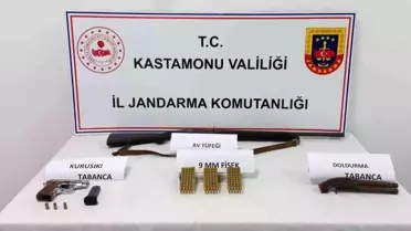 Kastamonu'da Silah ve Mühimmat Ele Geçirildi