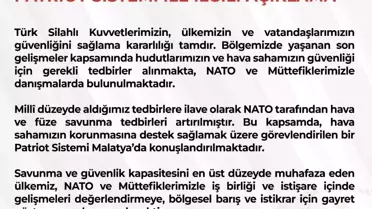 Malatya'ya Patriot Sistemi Konuşlandırıldı