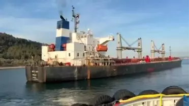 Dökme Yük Gemisi Çanakkale'de Karaya Oturdu