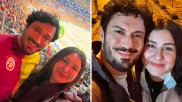 Ünlü çift evlilik yıldönümünü tribünde kutladı