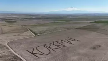 Aksaray'da Çiftçiden Anlamlı Mesaj
