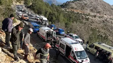 Mersin'de İşçi Servisi Uçurumdan Yuvarlandı