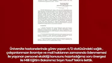 MHP'li Ersoy, Sağlık Çalışanlarının Sorunlarını TBMM'ye Taşıdı