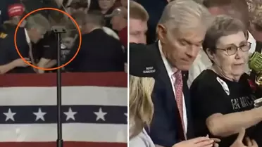 Trump'ın mitinginde fenalaşan kadına Mehmet Öz müdahale etti