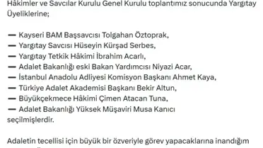 Yargıtay'a 8 yeni üye seçildi
