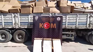 Afyon'da 8 Milyon TL'lik Doldurulmuş Makaron Ele Geçirildi