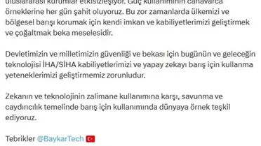 Baykar Teknoloji'ye Övgü