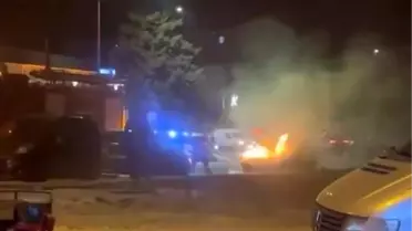 Elazığ'da Araç Yangını