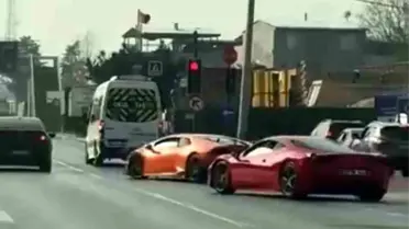 Bursa'da Lüks Otomobiller Kural Dışı Hareket Etti
