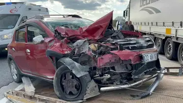 Edirne'de Trafik Kazası: 1 Yaralı