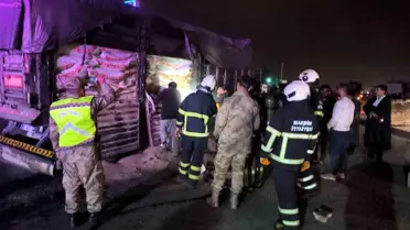 Kızıltepe'de Tır Dorsesinde Yangın