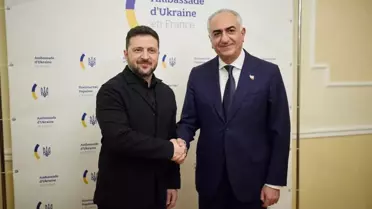 Zelenski, Paris'te Rıza Pehlevi ile görüştü