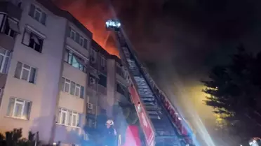 Bulgurlu'da Çatı Yangını Paniğe Neden Oldu