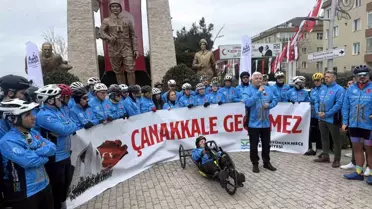 Zaferin 111'inci yılında, 5'i paralimpik 50 sporcu pedal çevirdi
