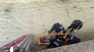 Çaydan Düşen Adam Hastaneye Kaldırıldı