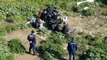 Ayvalık'ta 25 Göçmen Yakalandı