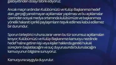Büyükçekmece'den Fenerbahçe'ye Tepki