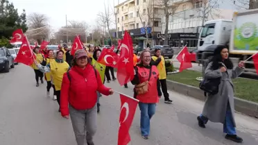 Çanakkale'ye yürüyen '57'nci Alay' korteji, Edirne'ye ulaştı