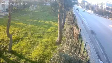 İznik'te Kaza Anı Güvenlik Kamerasında