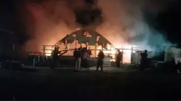 Kanatlı ve küçükbaş hayvan çiftliğinde yangın: 580 hayvan öldü