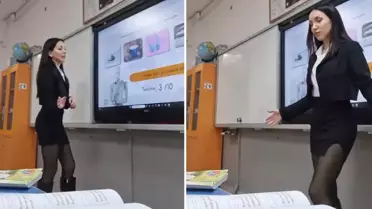 Kıyafetiyle gündem olan bir öğretmen daha