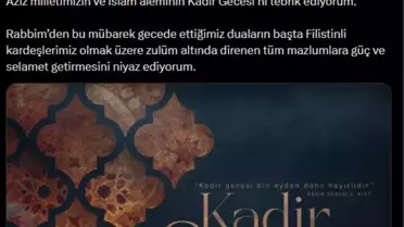 Emine Erdoğan'dan 'Kadir Gecesi' mesajı