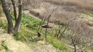 Kocaeli'de Otomobil Şarampole Yuvarlandı