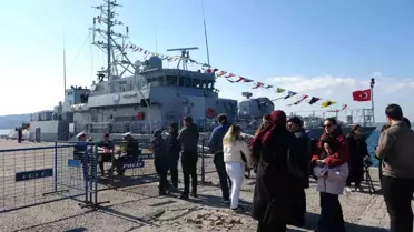 Türk donanmasının gururu olan savaş gemileri ziyarete açıldı