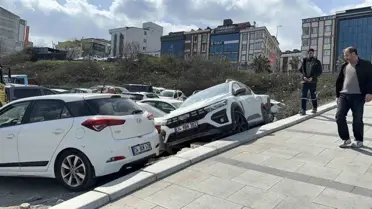 Arnavutköy'de Otopark Kazası