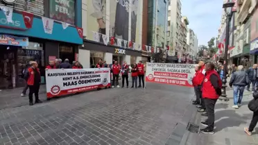 Karşıyaka'da İşçiler Bayramlaşma Protokolünü Protesto Etti