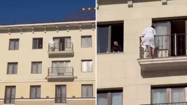 Otel balkonunda polisi alarma geçiren olay