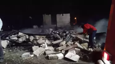 Mudurnu'da Ahşap Ev Yangında Kül Oldu