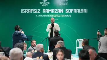 Sıfır Atık Vakfı'nın 'İsrafsız Ramazan Sofraları Programının' son durağı Tekirdağ Karacakılavuz köyü oldu