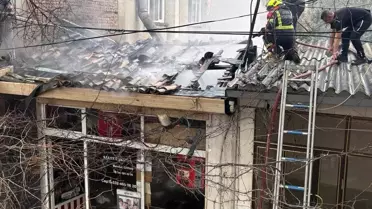 Buharkent'te iş yeri yangını