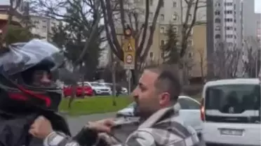 Kadıköy'de Yaya ve Motosikletli Kavgası