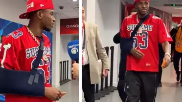 Kolunda kırık tespit edilen Osimhen'in maç sonrası ilk görüntüsü