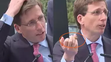 Madrid Belediye Başkanı'nın konuşması güvercin ''müdahalesi''yle yarıda kaldı