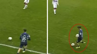 Sahaya giren topu dışarıya atan oyuncu saniyeler sonra hayatının şokunu yaşadı