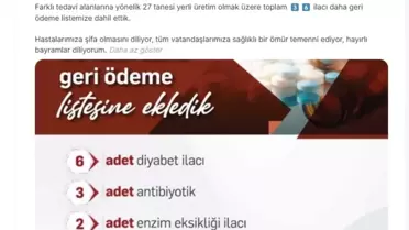 36 Yeni İlaç Geri Ödeme Listesine Alındı