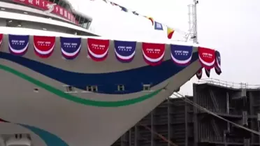 Çin’in İkinci Büyük Kruvaziyeri Rıhtıma İndirildi