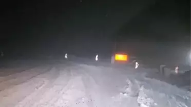 İnegöl-Domaniç Yolunda Kar Yağışı Etkili