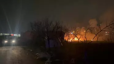 Kayseri'de Bahçede Yangın