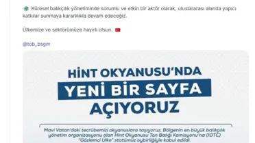 Türkiye, Hint Okyanusu Komisyonu'nda Gözlemci Ülke Oldu