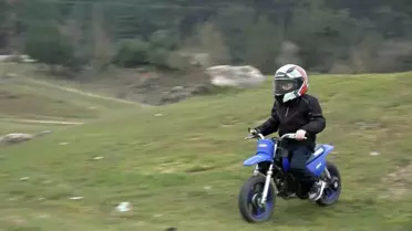 Küçük Motosikletçi Kerem Pistlere Hazırlanıyor