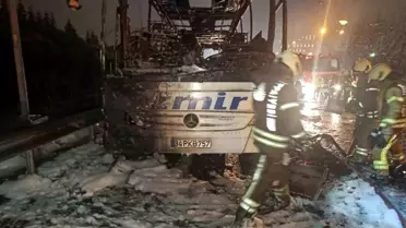 Bağcılar'da Otobüste Yangın
