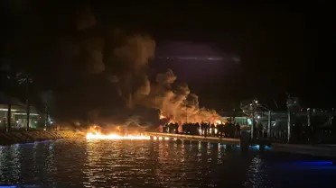 Bodrum'da Motoryat Yangını