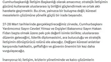 Burhanettin Duran: Küresel sorunlara ortak bir dil geliştirmeyi hedefliyoruz